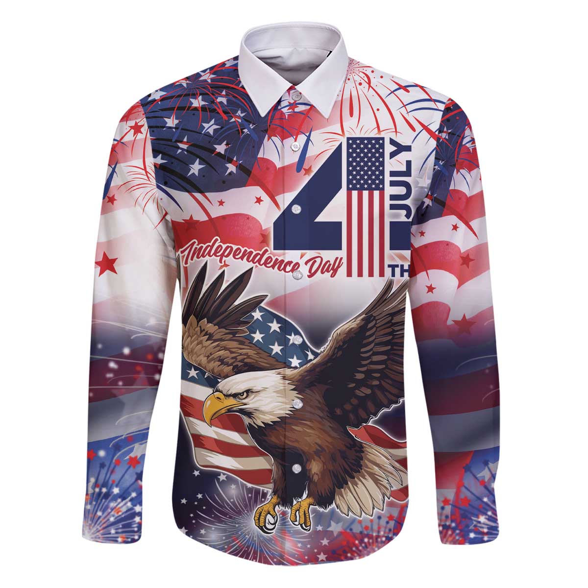 Personalized American Eagles 4th of July Family Matching Puletasi and Hawaiian Shirt USA Independence Day - Wonder Print Shop