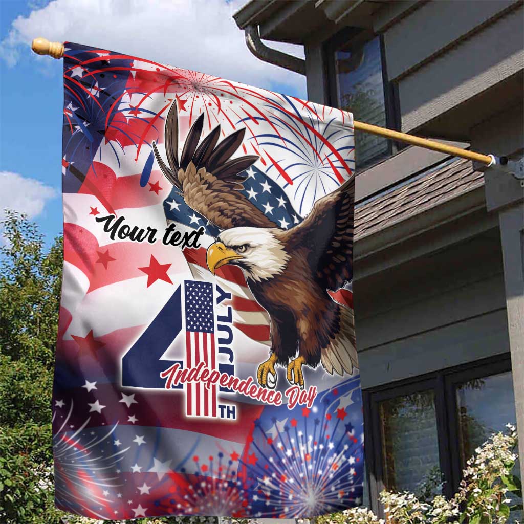 Personalized American Eagles 4th of July Garden Flag USA Independence Day - Wonder Print Shop