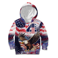 Personalized American Eagles 4th of July Kid Hoodie USA Independence Day - Wonder Print Shop