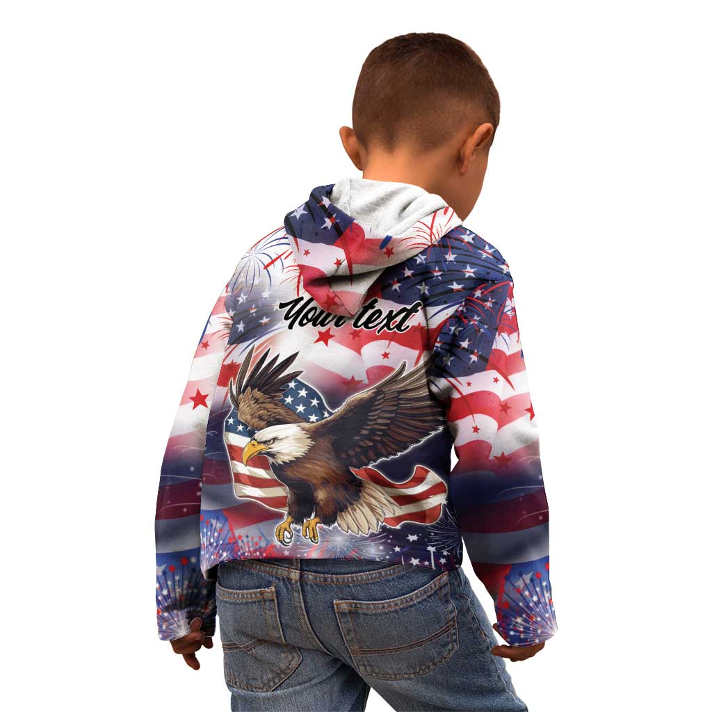 Personalized American Eagles 4th of July Kid Hoodie USA Independence Day - Wonder Print Shop