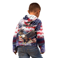 Personalized American Eagles 4th of July Kid Hoodie USA Independence Day - Wonder Print Shop