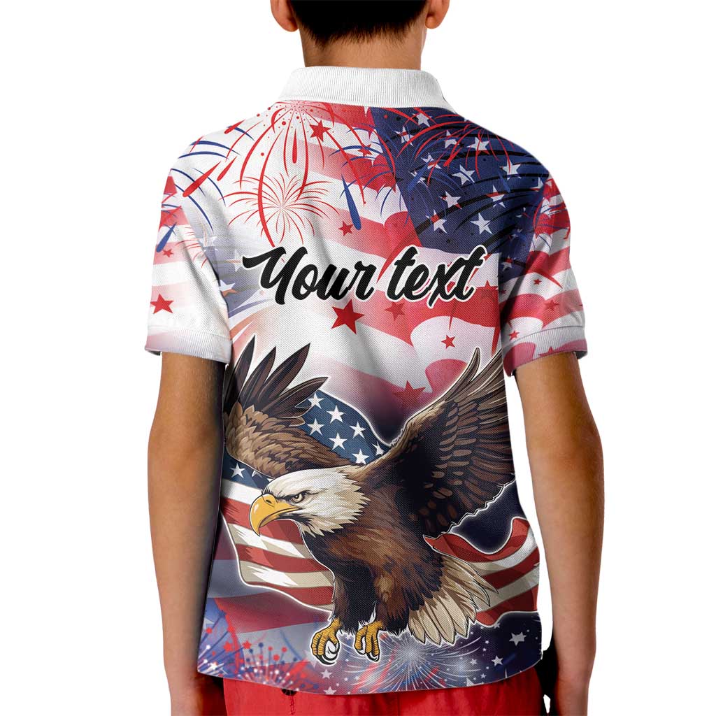Personalized American Eagles 4th of July Kid Polo Shirt USA Independence Day - Wonder Print Shop
