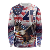 Personalized American Eagles 4th of July Long Sleeve Shirt USA Independence Day - Wonder Print Shop
