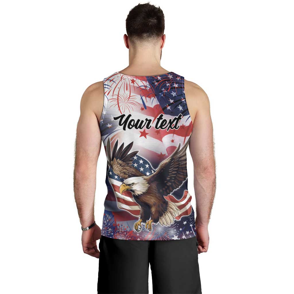 Personalized American Eagles 4th of July Men Tank Top USA Independence Day - Wonder Print Shop