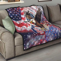 Personalized American Eagles 4th of July Quilt USA Independence Day - Wonder Print Shop