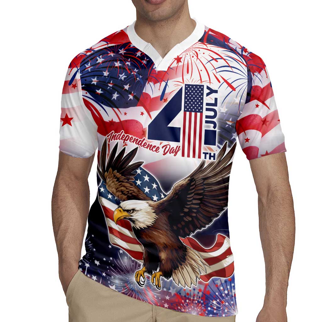 Personalized American Eagles 4th of July Rugby Jersey USA Independence Day - Wonder Print Shop