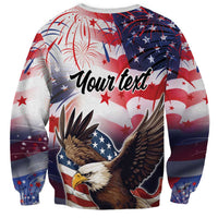 Personalized American Eagles 4th of July Sweatshirt USA Independence Day - Wonder Print Shop