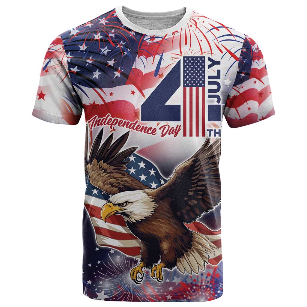 Personalized American Eagles 4th of July T Shirt USA Independence Day - Wonder Print Shop