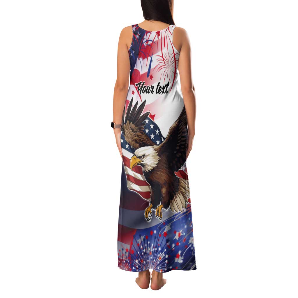 Personalized American Eagles 4th of July Tank Maxi Dress USA Independence Day - Wonder Print Shop