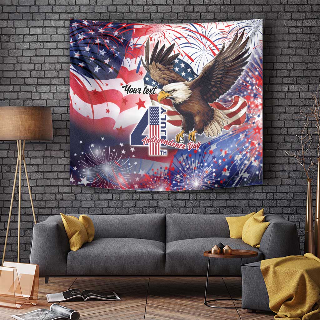 Personalized American Eagles 4th of July Tapestry USA Independence Day - Wonder Print Shop