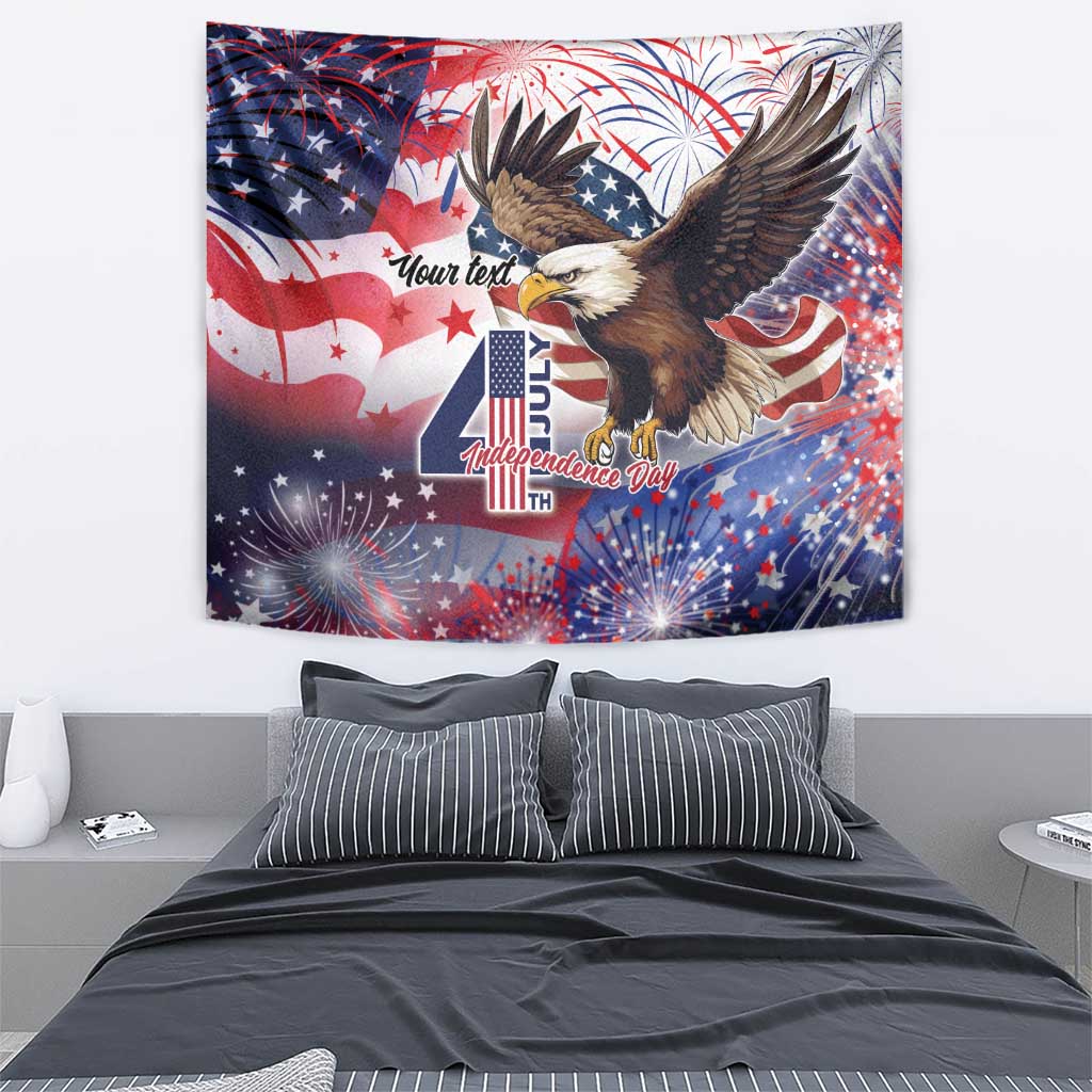 Personalized American Eagles 4th of July Tapestry USA Independence Day - Wonder Print Shop