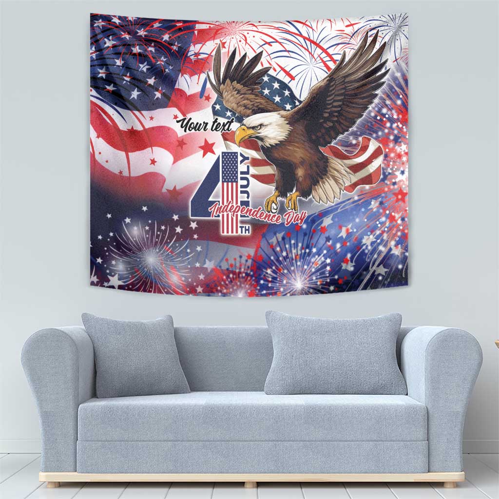 Personalized American Eagles 4th of July Tapestry USA Independence Day - Wonder Print Shop