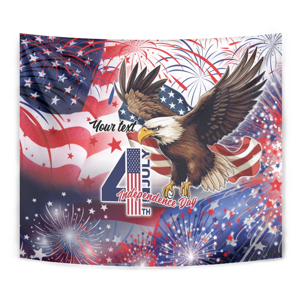 Personalized American Eagles 4th of July Tapestry USA Independence Day - Wonder Print Shop