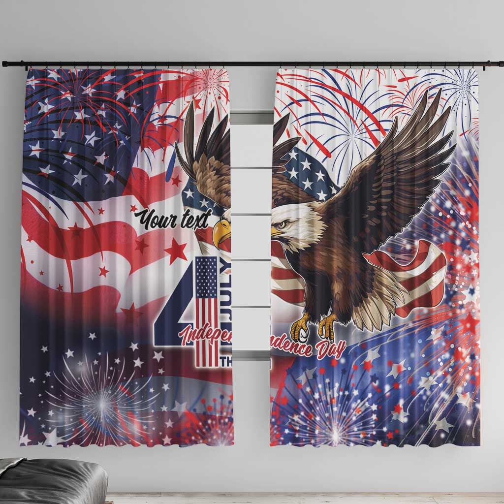 Personalized American Eagles 4th of July Window Curtain USA Independence Day - Wonder Print Shop