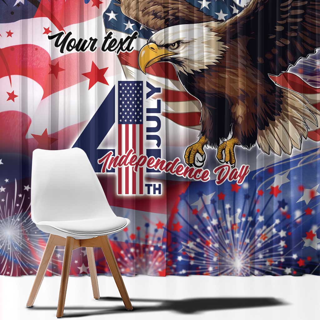 Personalized American Eagles 4th of July Window Curtain USA Independence Day - Wonder Print Shop