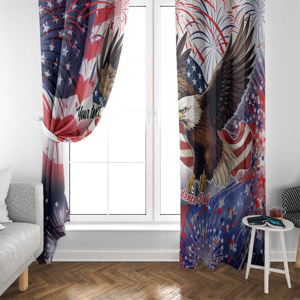 Personalized American Eagles 4th of July Window Curtain USA Independence Day - Wonder Print Shop