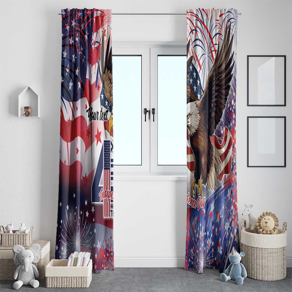 Personalized American Eagles 4th of July Window Curtain USA Independence Day - Wonder Print Shop