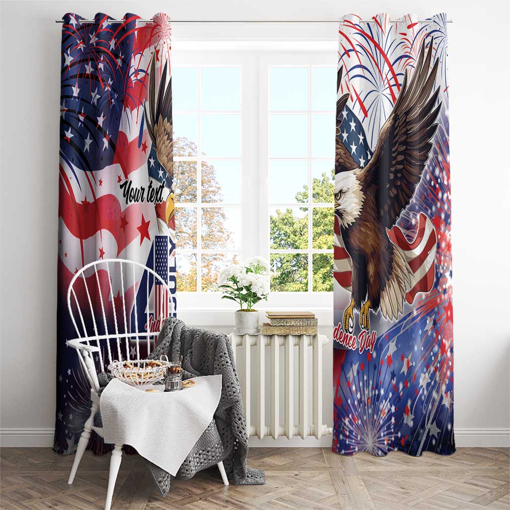 Personalized American Eagles 4th of July Window Curtain USA Independence Day - Wonder Print Shop