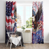 Personalized American Eagles 4th of July Window Curtain USA Independence Day - Wonder Print Shop