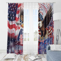 Personalized American Eagles 4th of July Window Curtain USA Independence Day - Wonder Print Shop