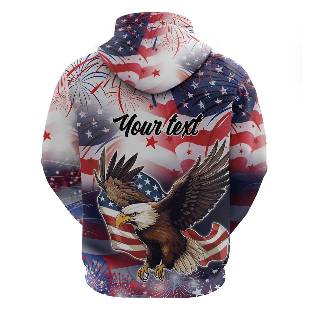 Personalized American Eagles 4th of July Zip Hoodie USA Independence Day - Wonder Print Shop