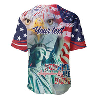 Personalized 4th of July USA Statue of Liberty Baseball Jersey Happy Independence Day LT9 - Wonder Print Shop