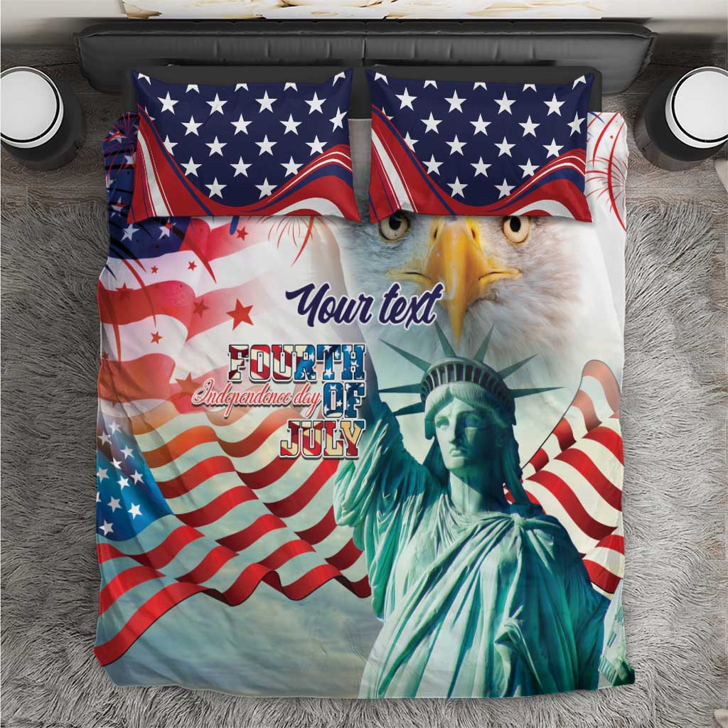 Personalized 4th of July USA Statue of Liberty Bedding Set Happy Independence Day LT9 - Wonder Print Shop