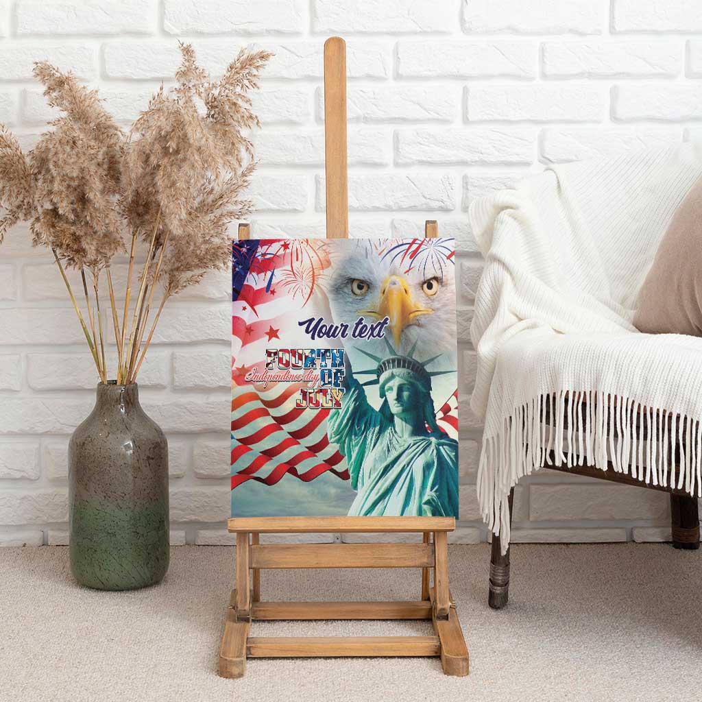 Personalized 4th of July USA Statue of Liberty Canvas Wall Art Happy Independence Day LT9 - Wonder Print Shop