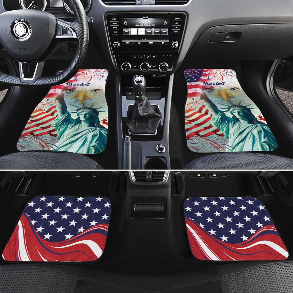 Personalized 4th of July USA Statue of Liberty Car Mats Happy Independence Day LT9 - Wonder Print Shop