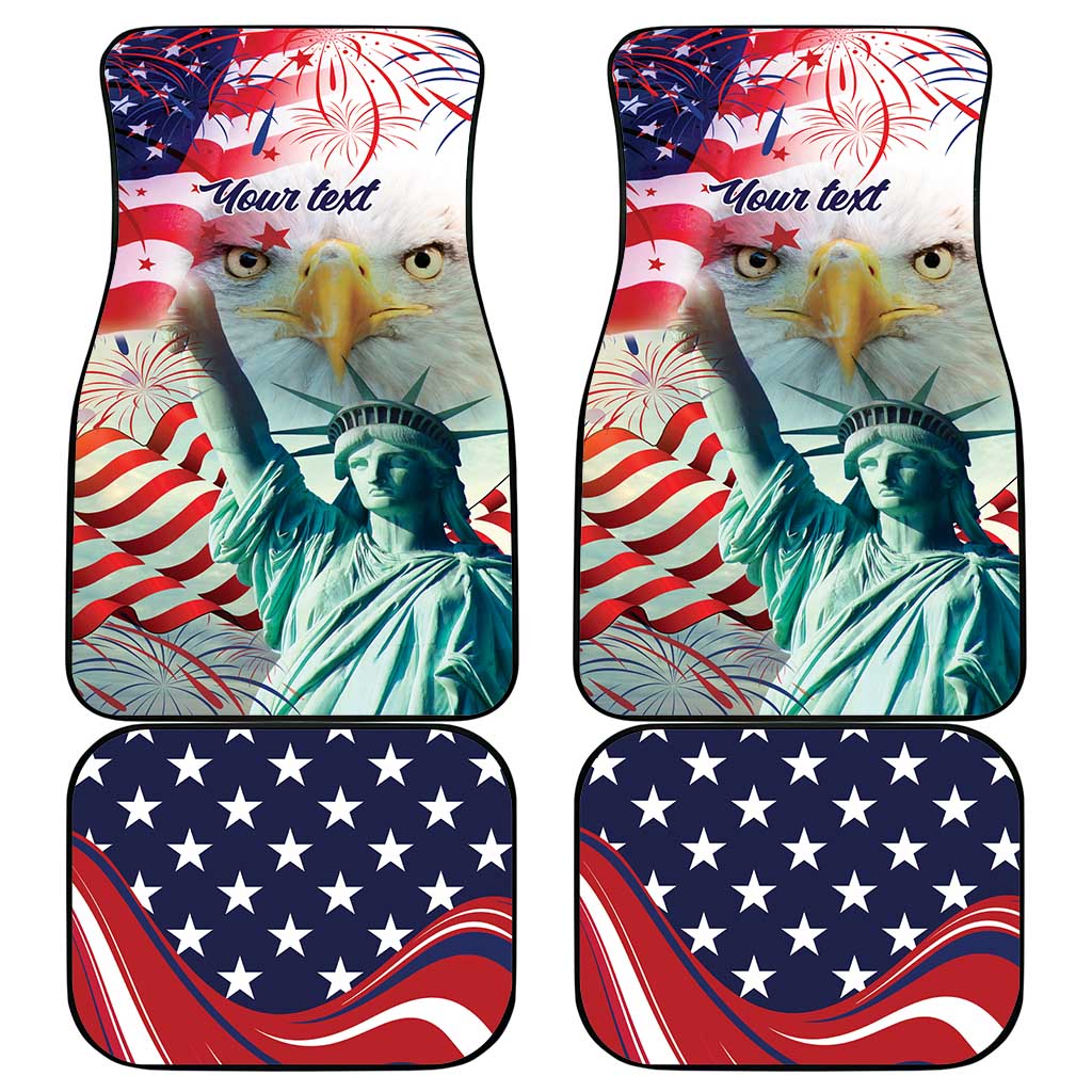 Personalized 4th of July USA Statue of Liberty Car Mats Happy Independence Day LT9 - Wonder Print Shop