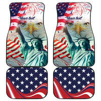 Personalized 4th of July USA Statue of Liberty Car Mats Happy Independence Day LT9 - Wonder Print Shop