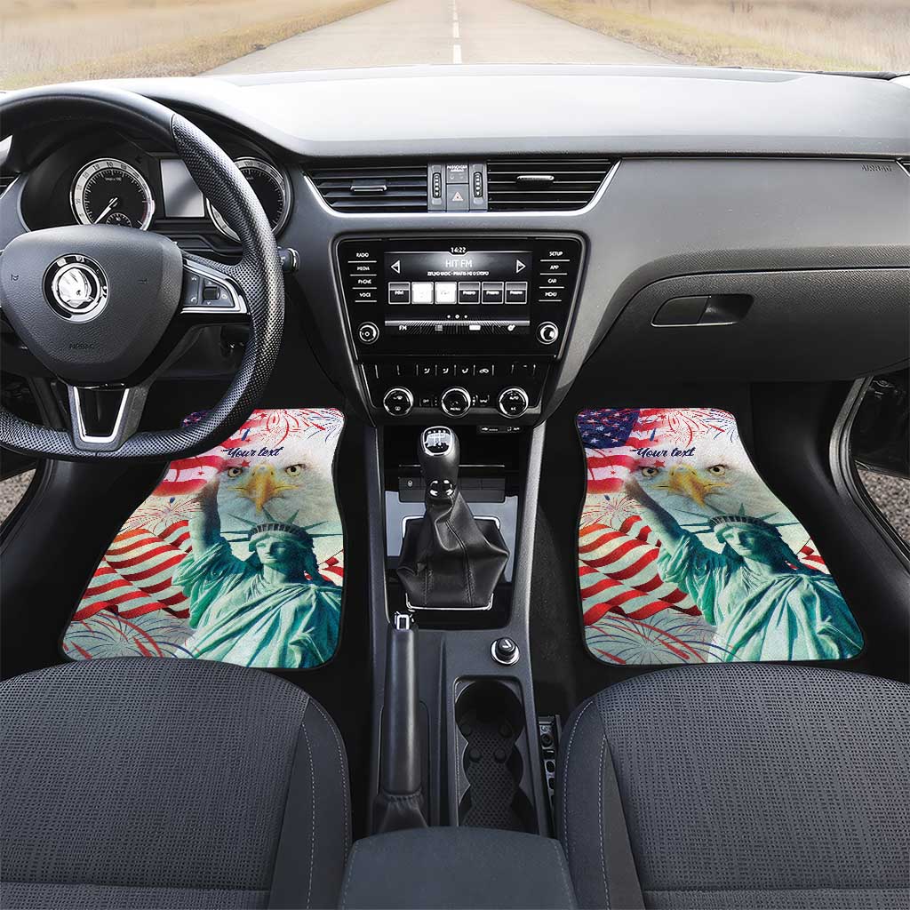 Personalized 4th of July USA Statue of Liberty Car Mats Happy Independence Day LT9 - Wonder Print Shop
