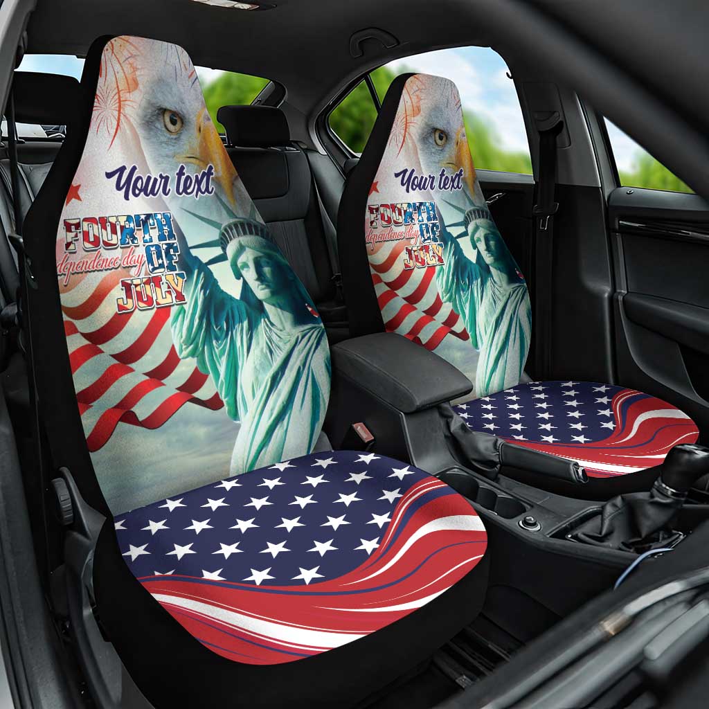 Personalized 4th of July USA Statue of Liberty Car Seat Cover Happy Independence Day LT9 - Wonder Print Shop
