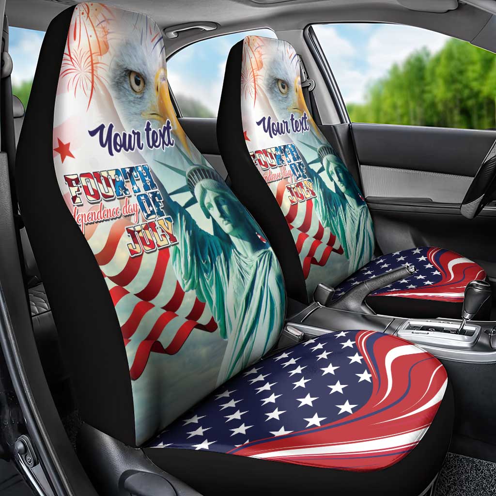 Personalized 4th of July USA Statue of Liberty Car Seat Cover Happy Independence Day LT9 - Wonder Print Shop
