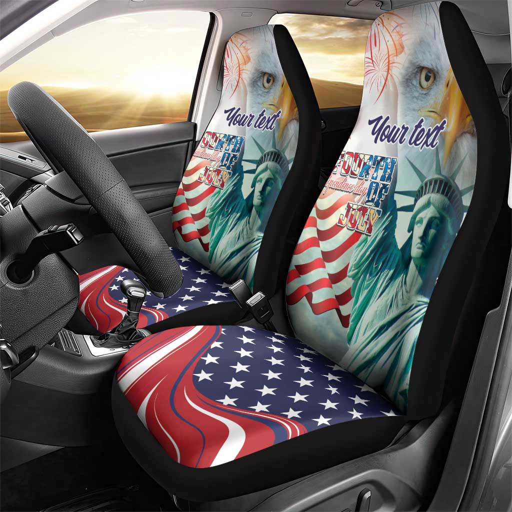 Personalized 4th of July USA Statue of Liberty Car Seat Cover Happy Independence Day LT9 - Wonder Print Shop