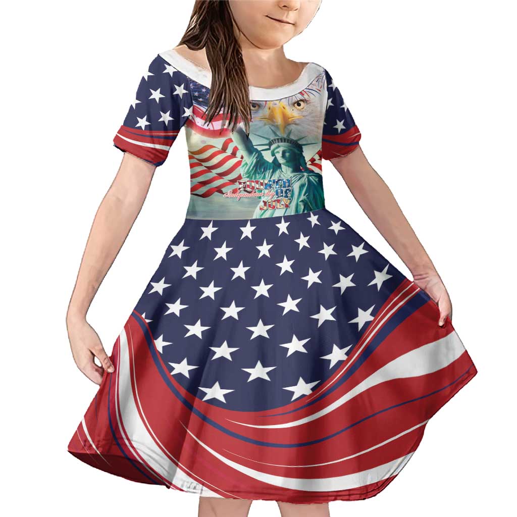 Personalized 4th of July USA Statue of Liberty Family Matching Mermaid Dress and Hawaiian Shirt Happy Independence Day LT9 - Wonder Print Shop