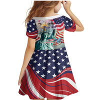 Personalized 4th of July USA Statue of Liberty Family Matching Mermaid Dress and Hawaiian Shirt Happy Independence Day LT9 - Wonder Print Shop