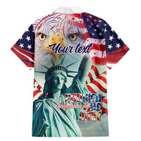 Personalized 4th of July USA Statue of Liberty Family Matching Mermaid Dress and Hawaiian Shirt Happy Independence Day LT9 - Wonder Print Shop