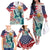 Personalized 4th of July USA Statue of Liberty Family Matching Off The Shoulder Long Sleeve Dress and Hawaiian Shirt Happy Independence Day - Wonder Print Shop