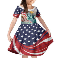 Personalized 4th of July USA Statue of Liberty Family Matching Off Shoulder Short Dress and Hawaiian Shirt Happy Independence Day LT9 - Wonder Print Shop