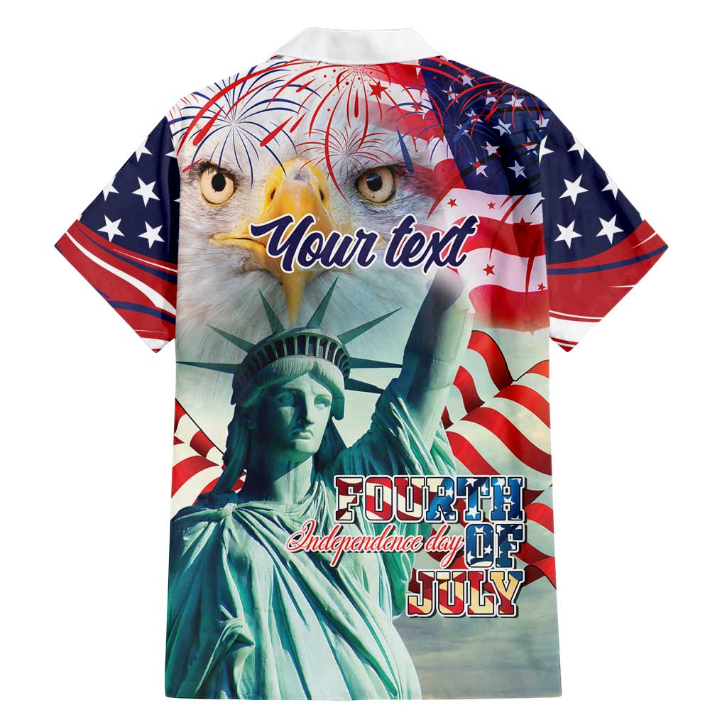 Personalized 4th of July USA Statue of Liberty Family Matching Off Shoulder Short Dress and Hawaiian Shirt Happy Independence Day LT9 - Wonder Print Shop