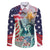 Personalized 4th of July USA Statue of Liberty Family Matching Puletasi and Hawaiian Shirt Happy Independence Day - Wonder Print Shop