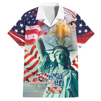 Personalized 4th of July USA Statue of Liberty Family Matching Summer Maxi Dress and Hawaiian Shirt Happy Independence Day - Wonder Print Shop