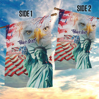 Personalized 4th of July USA Statue of Liberty Garden Flag Happy Independence Day - Wonder Print Shop
