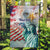 Personalized 4th of July USA Statue of Liberty Garden Flag Happy Independence Day - Wonder Print Shop