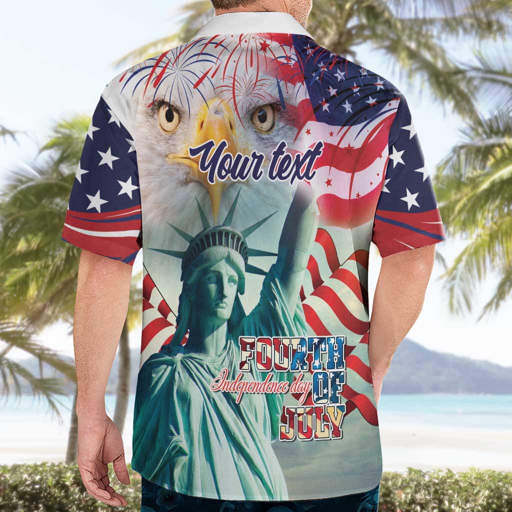 Personalized 4th of July USA Statue of Liberty Hawaiian Shirt Happy Independence Day - Wonder Print Shop