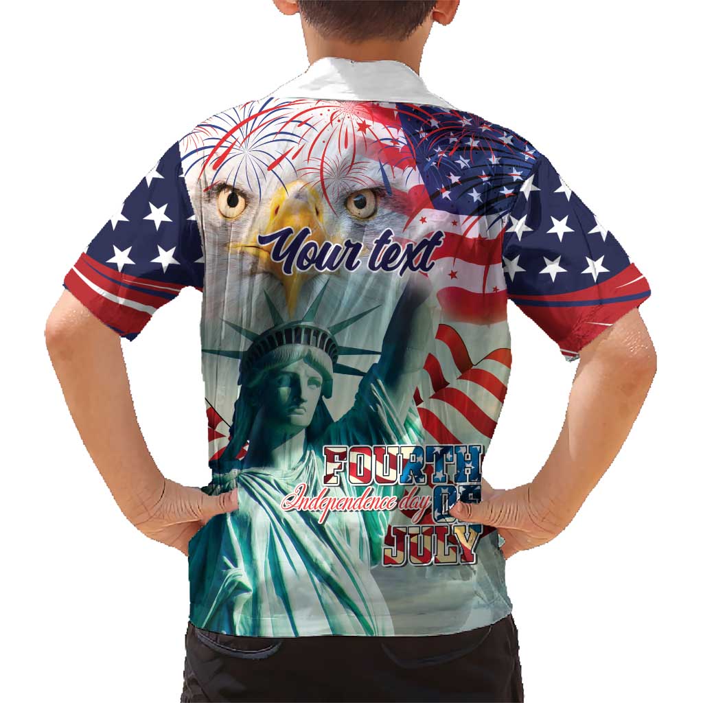 Personalized 4th of July USA Statue of Liberty Hawaiian Shirt Happy Independence Day - Wonder Print Shop