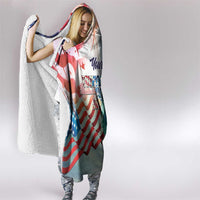 Personalized 4th of July USA Statue of Liberty Hooded Blanket Happy Independence Day