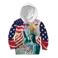 Personalized 4th of July USA Statue of Liberty Kid Hoodie Happy Independence Day - Wonder Print Shop