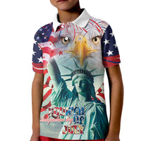 Personalized 4th of July USA Statue of Liberty Kid Polo Shirt Happy Independence Day - Wonder Print Shop